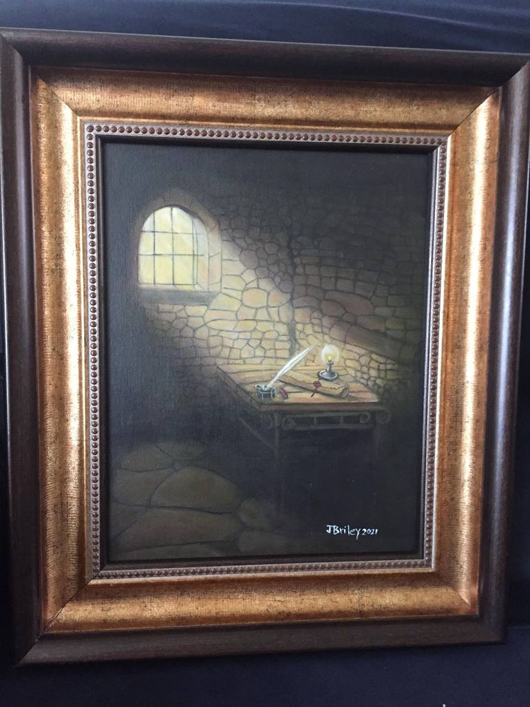 Original Surrealism Religion Painting by Jovi Ann Briley