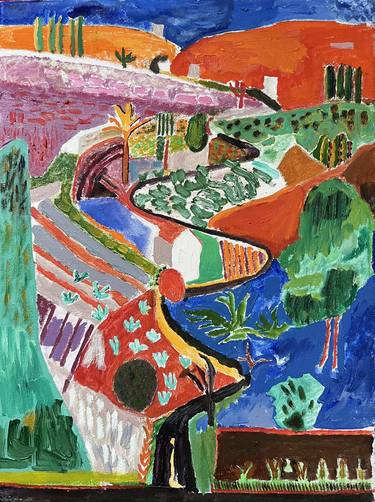 Colorful oriental landscape inspired by Matisse thumb