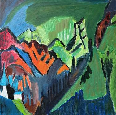 Original Expressionism Landscape Paintings by Dr Rechsteiner