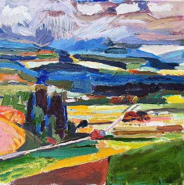 Print of Expressionism Landscape Paintings by Dr Rechsteiner