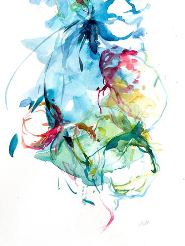 Original Abstract Botanic Paintings by Monica Lee Rich