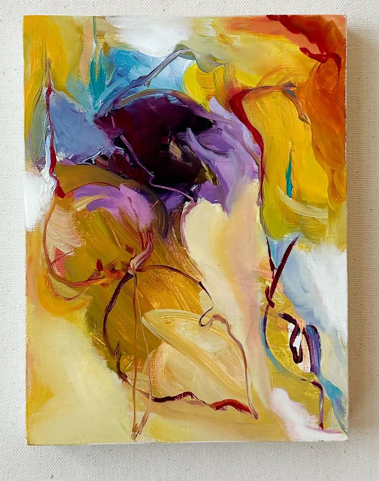 Original Abstract Expressionism Botanic Painting by Monica Lee Rich