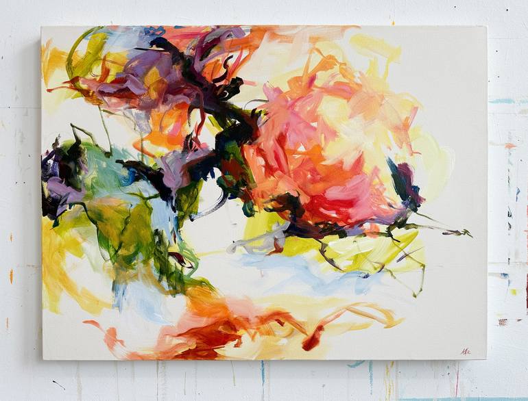 Original Abstract Expressionism Botanic Painting by Monica Lee Rich