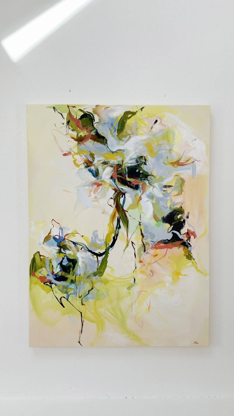 Original Abstract Expressionism Botanic Painting by Monica Lee Rich