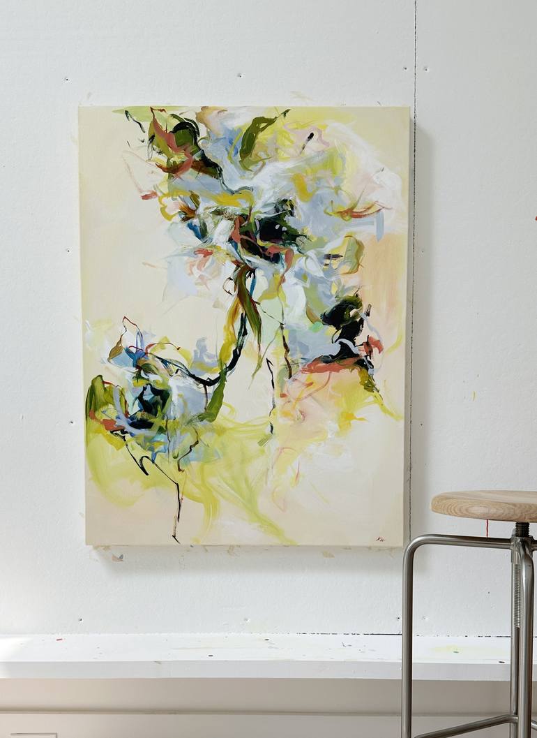 Original Abstract Expressionism Botanic Painting by Monica Lee Rich