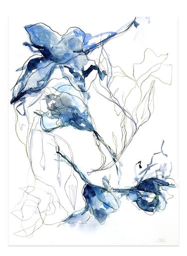 Original Abstract Expressionism Botanic Paintings by Monica Lee Rich