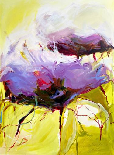 Original Abstract Floral Paintings by Monica Lee Rich