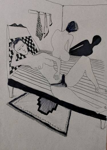Print of Nude Drawings by Maryam Hassan Pour