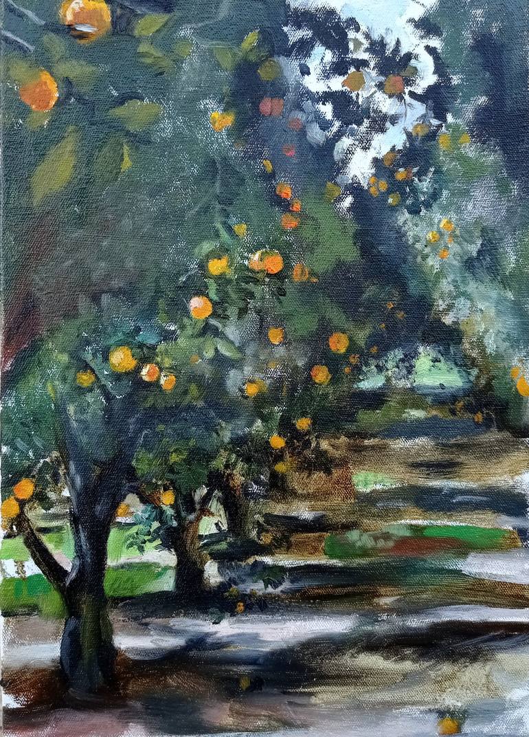 orange orchard painting