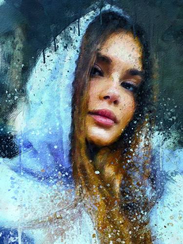 Print of Portrait Digital by Valentina Мalechkova