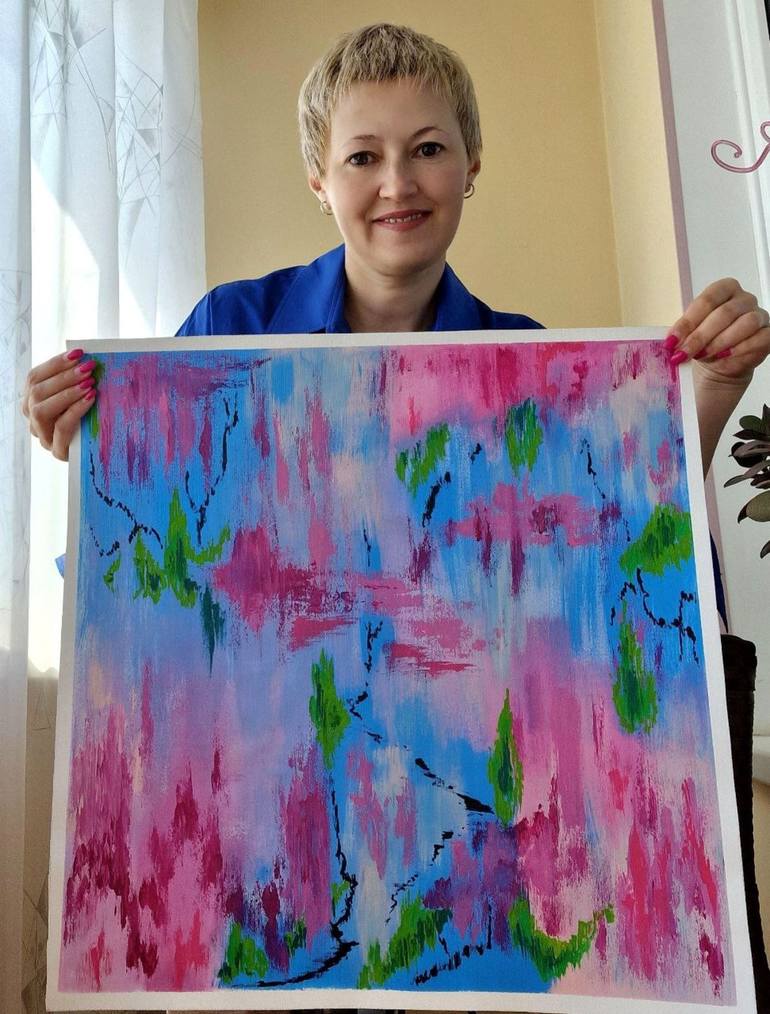 Original Contemporary Abstract Painting by Alena Yemelianova