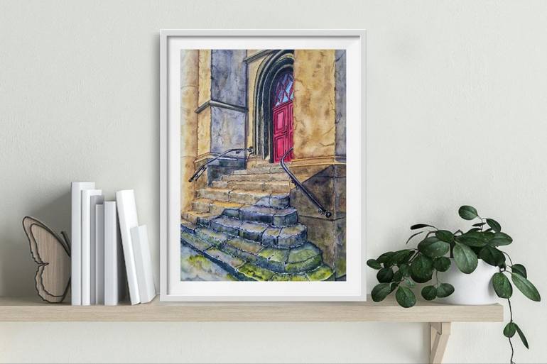 Original Expressionism Architecture Painting by Alena Yemelianova