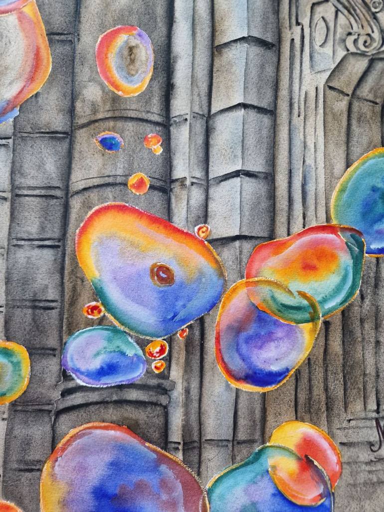 Original Expressionism Cities Painting by Alena Yemelianova