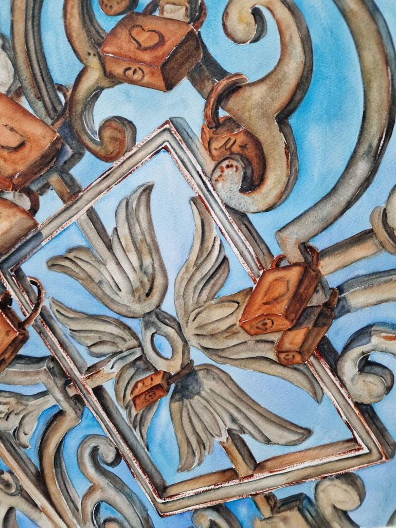 Original Expressionism Architecture Painting by Alena Yemelianova