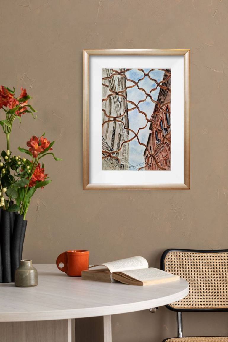 Original Expressionism Cities Painting by Alena Yemelianova