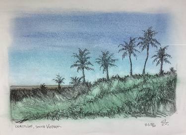 Original Impressionism Landscape Drawing by Dale Gibbs