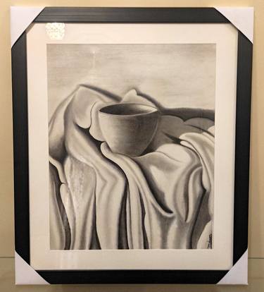 Original Fine Art Still Life Drawings by Mobeen Jaffri