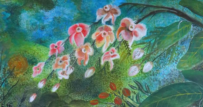 Original Realism Floral Painting by Yunizah Galeri Sutra Bengkulu