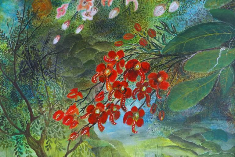 Original Realism Floral Painting by Yunizah Galeri Sutra Bengkulu