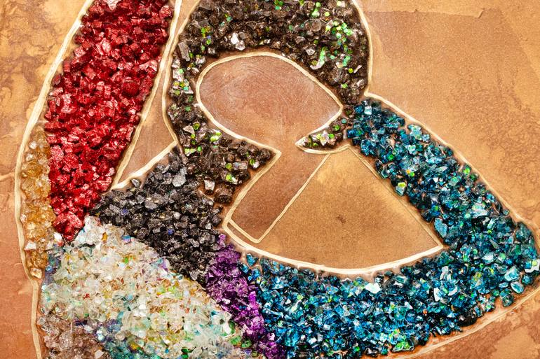 Original Abstract Body Mixed Media by Nickita Bahmani