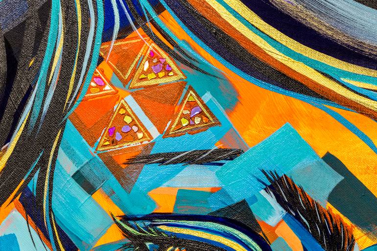 Original Portraiture Abstract Mixed Media by Nickita Bahmani