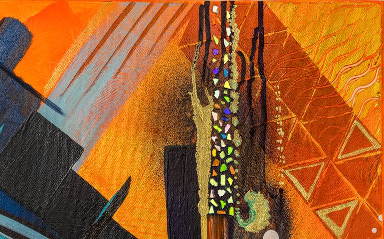 Original Portraiture Abstract Mixed Media by Nickita Bahmani