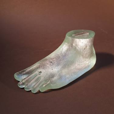 Casting glass sculpture- foot #2 thumb