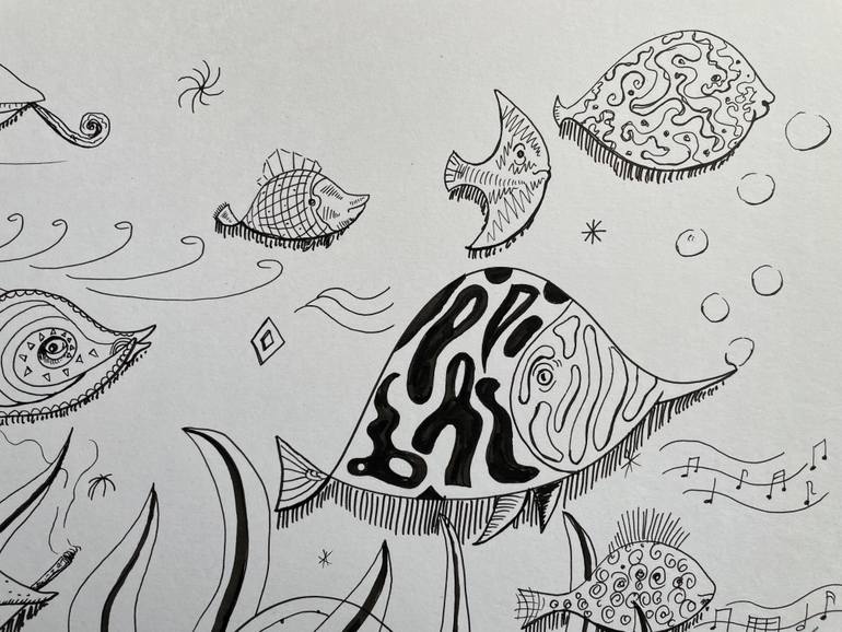 Original Street Art Animal Drawing by Daniel Arce