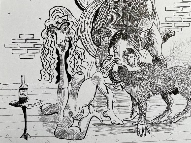 Original Contemporary Fantasy Drawing by Daniel Arce