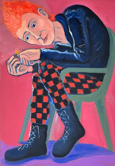 Original Figurative Men Paintings by Daniel Arce