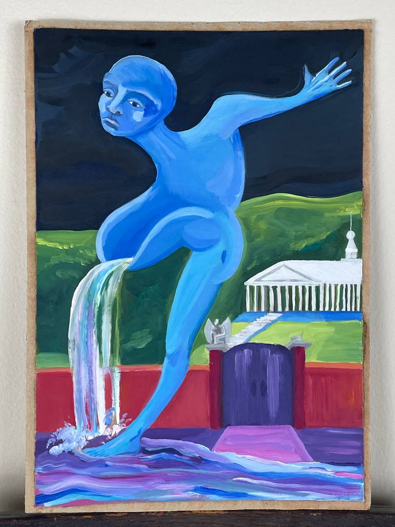 Original Surrealism Architecture Painting by Daniel Arce