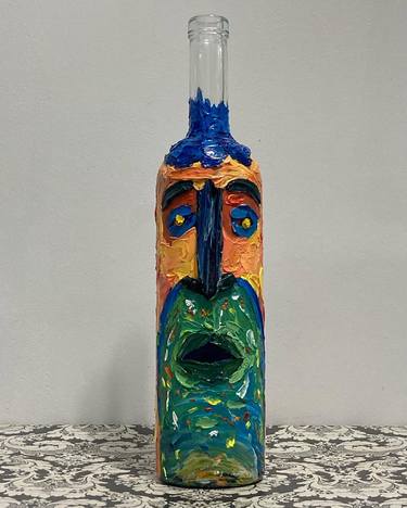 Original Expressionism Portrait Sculpture by Daniel Arce