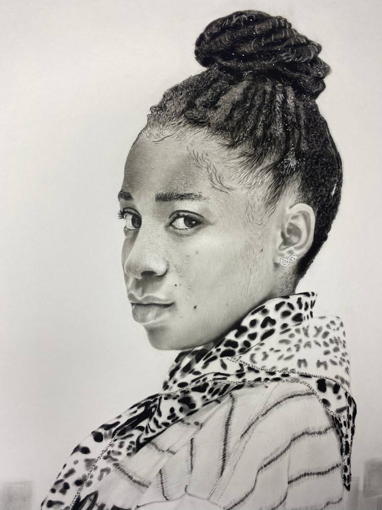 Original Figurative People Drawing by Daniel Adeniyi