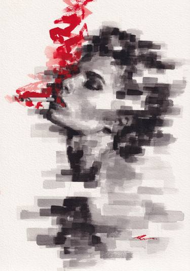 Print of Conceptual Portrait Paintings by Rattapon Pirat