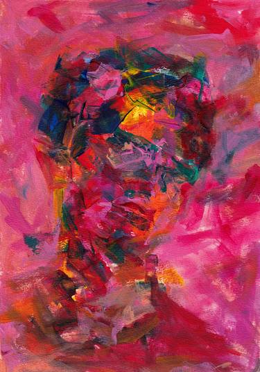 Original Abstract Expressionism Portrait Paintings by Rattapon Pirat