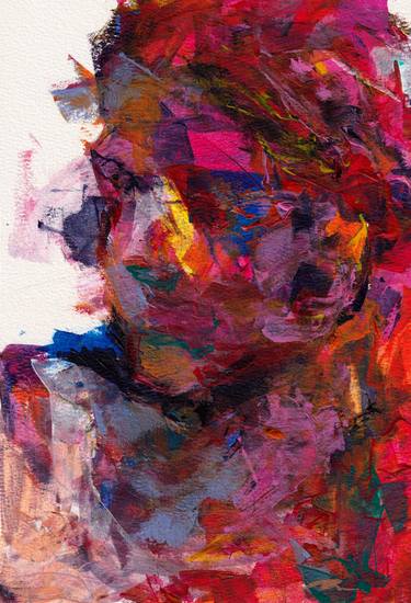 Original Abstract Expressionism Portrait Paintings by Rattapon Pirat
