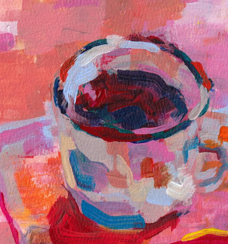 Original Expressionism Food & Drink Painting by Rattapon Pirat