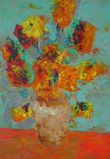 Print of Figurative Floral Paintings by Rattapon Pirat