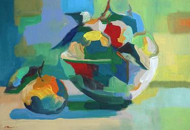 Original Abstract Still Life Paintings by Rattapon Pirat