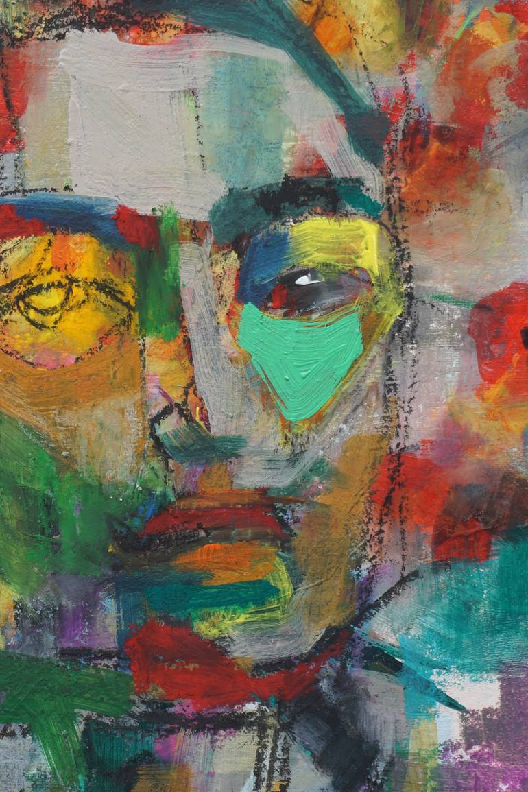 Original Abstract People Painting by Rattapon Pirat
