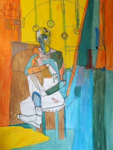 Original Abstract Expressionism Abstract Painting by Rattapon Pirat