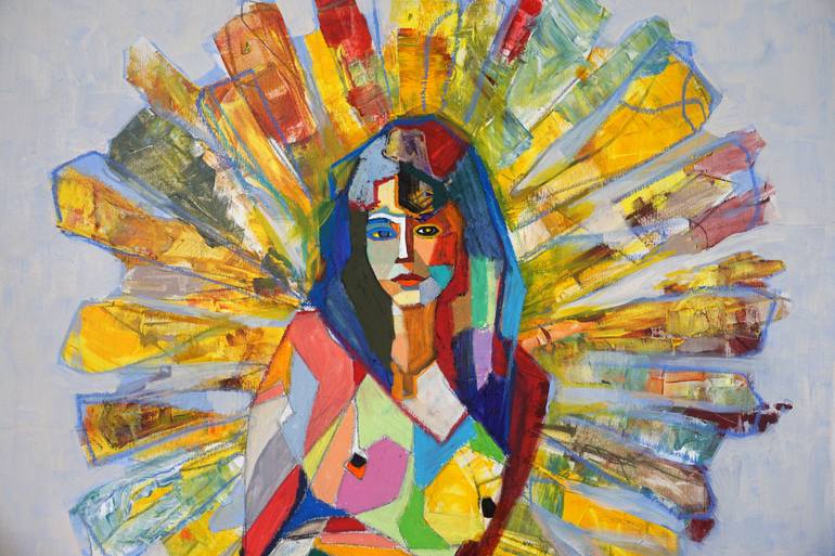 Original Abstract People Painting by Rattapon Pirat