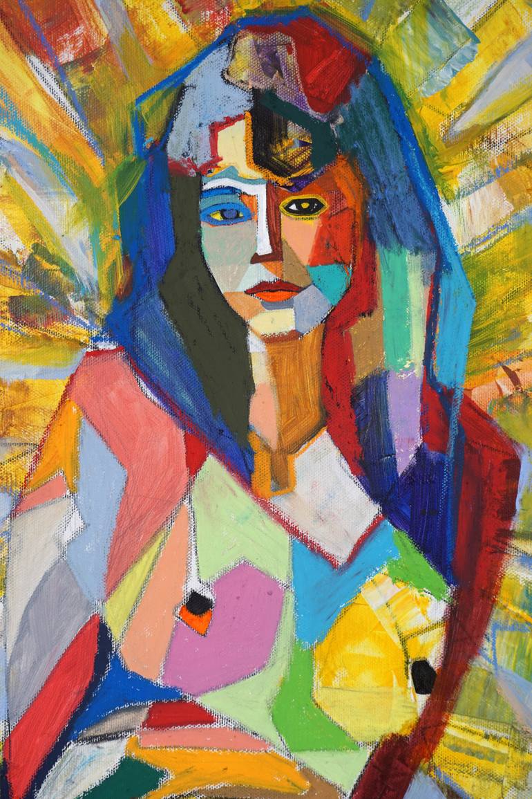 Original Abstract People Painting by Rattapon Pirat