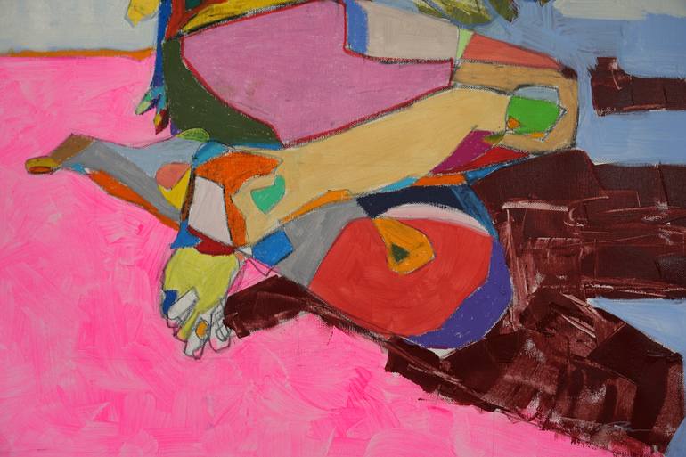 Original Abstract People Painting by Rattapon Pirat