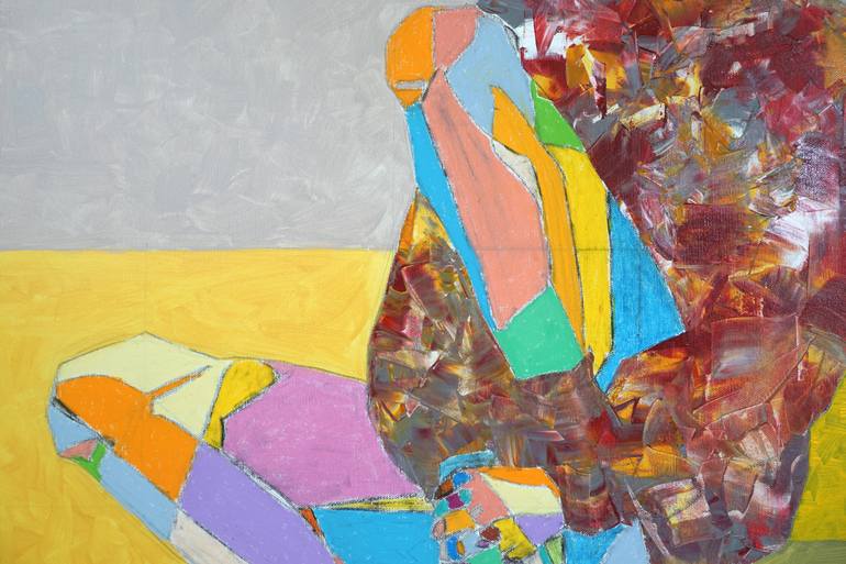 Original Abstract People Painting by Rattapon Pirat
