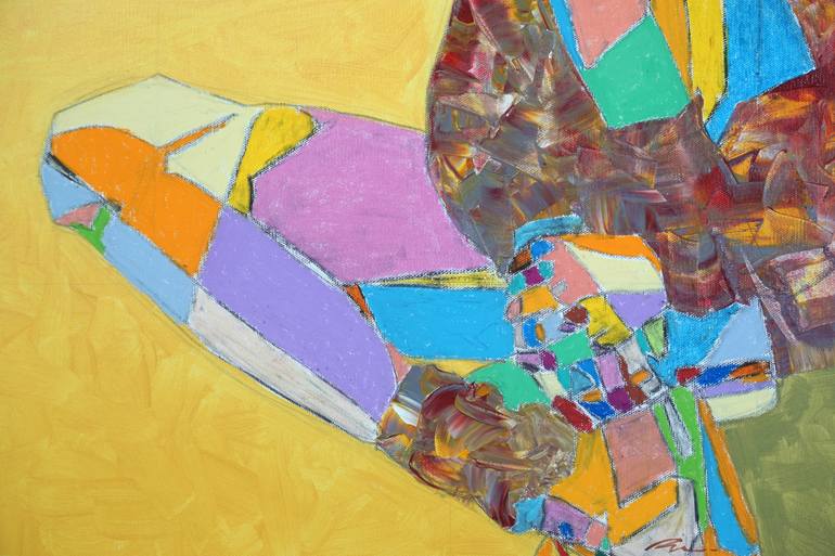 Original Abstract People Painting by Rattapon Pirat