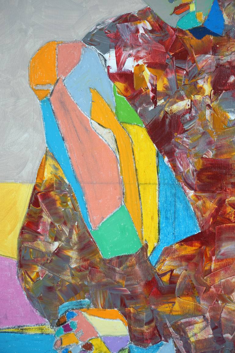 Original Abstract People Painting by Rattapon Pirat