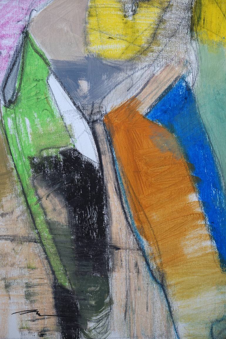 Original Abstract People Painting by Rattapon Pirat