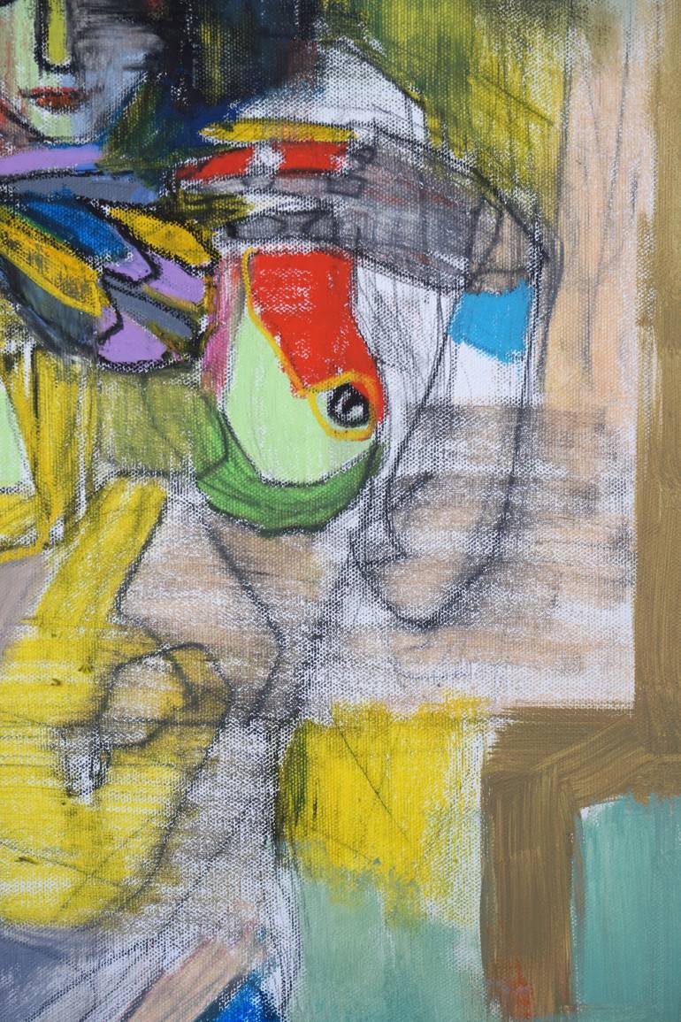Original Abstract People Painting by Rattapon Pirat