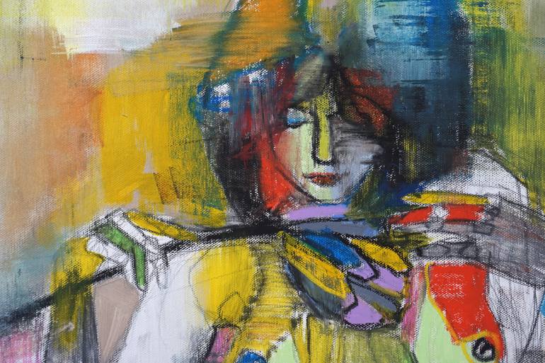Original Abstract People Painting by Rattapon Pirat